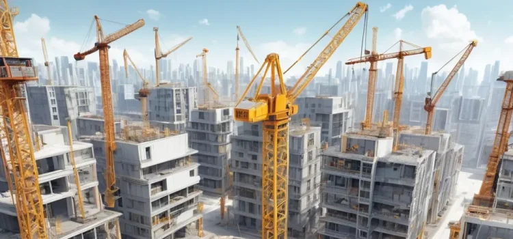 На крупных стройплощадках начинается переход на беспилотные краны и автоматические грузоподъемники